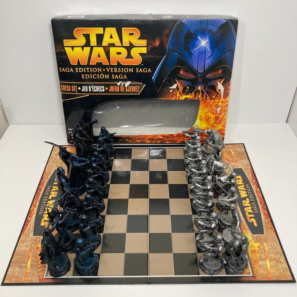 Star Wars Saga Edition Chess Set Parker Brothers Complete Figures No Manual 2005